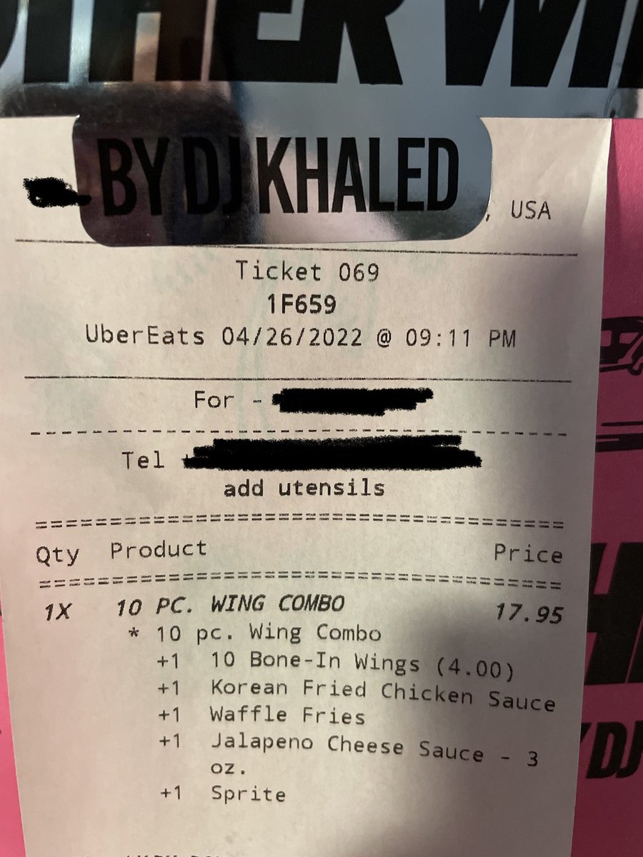 ThePikalyn's tweet photo. So I got #AnotherWing by @djkhaled tonight. Wings were damn good, cookie was great, and ended up with ticket 69. Guess you could say all I do is win. 😎 https://t.co/LgK1oNpZX6