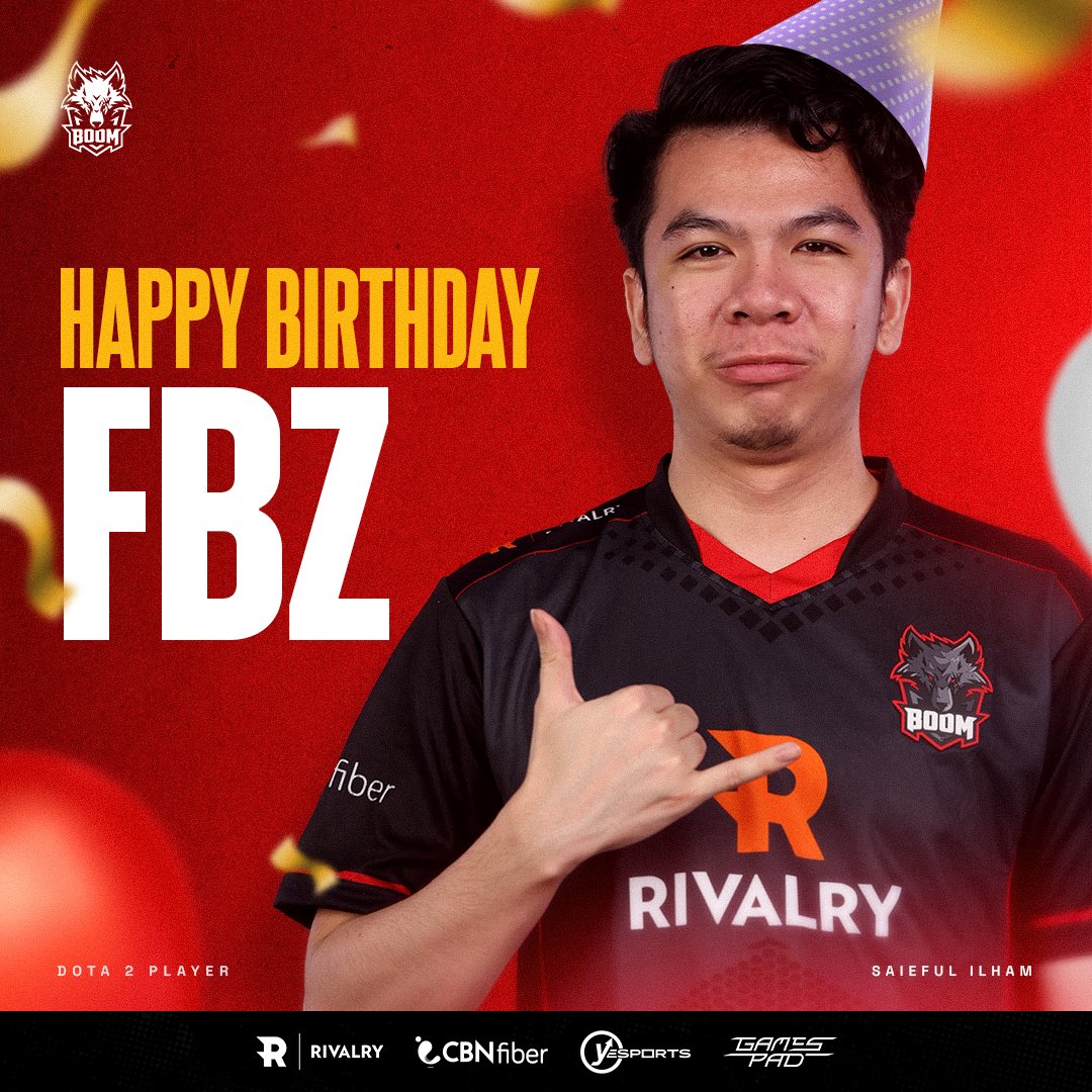 Happy Birthday to our very own offlaner and CEO, <a href="/Fbz_Saieful/">FbzDOTA</a> 🥳

May you be blessed with happiness, joy and success as you grow older! ❤️

Do you guys have any wishes for FBZ? 🤩