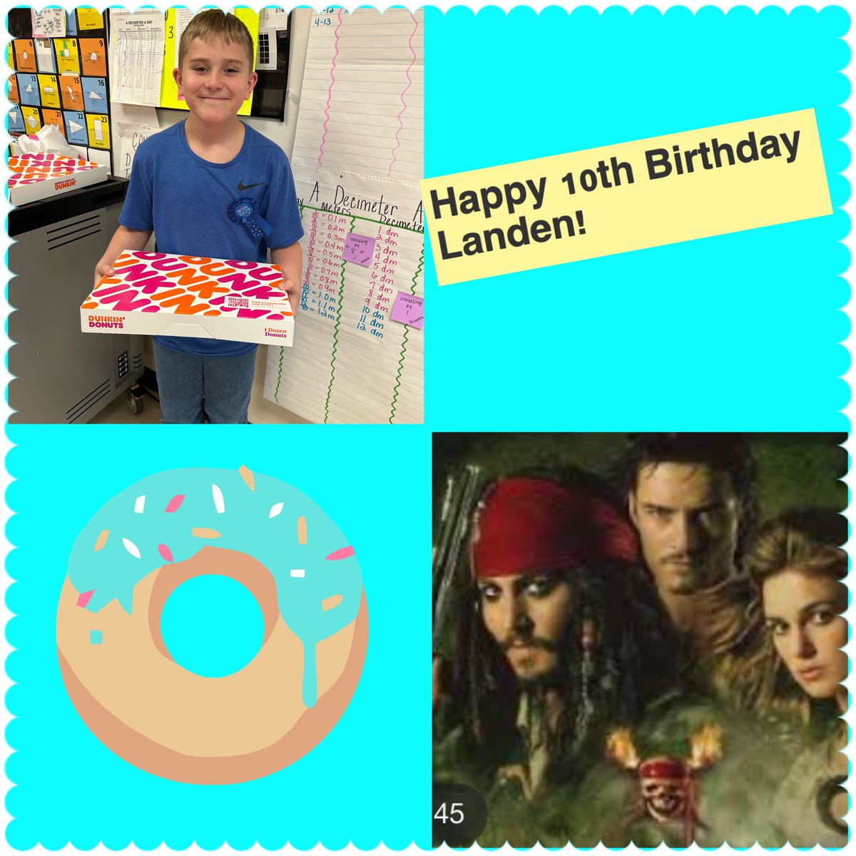4mrsrich's tweet photo. We had a birthday in the house today! 🎊🎊🎊Landen celebrated the big 1-0! Today was the first time I’ve heard this version of the Happy Birthday song! Argh!🏴☠️🎶🍩
@warrenschools
#LincolnPrideWCS
@JenLaird2021
#theykeepmeyoung https://t.co/9whpwGYHUY