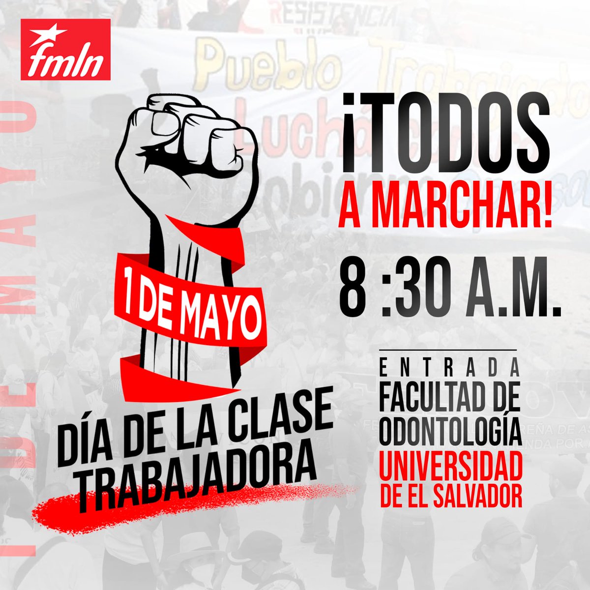 Nos vemos desde la #ues 

Todos a luchar contra el régimen de Bukele, que pretende llevar al país al pasado de dictaduras