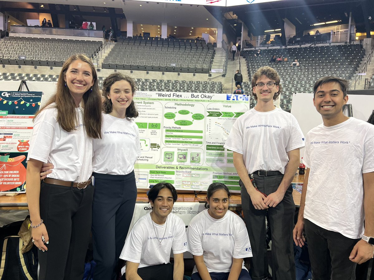 dimanazzal's tweet photo. 212 @GeorgiaTechISyE senior design students presented 29 projects at the @GeorgiaTech #CapstoneExpo. These outstanding students worked so hard this semester and designed valuable solutions for clients including @Saia_Inc @EmptyStocking @eatoncorp @APSTransport and… https://t.co/MSnvthVAjp