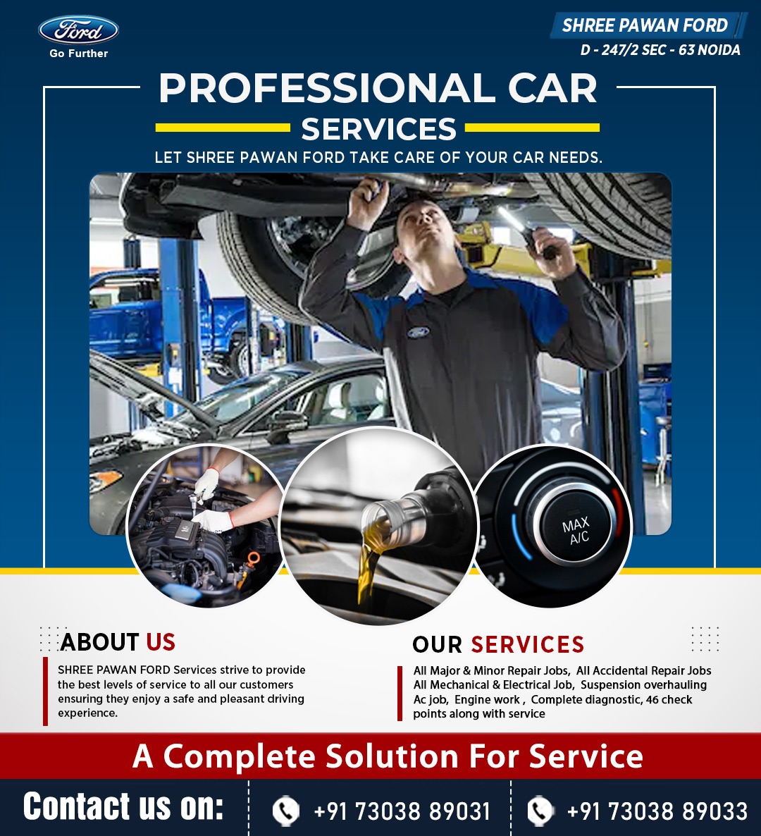 FordPawan's tweet image. #FordWorkshop #ProfessionalCarService
we promise to be by your side whenever you need us.
Book your #FordCar for better service &amp;amp; repair now. We provide you Ford's genuine parts with warranty. 
.
#ShreePawanFordWorkshop-
For services, call us:
📞 07303889031, 📞07303889033