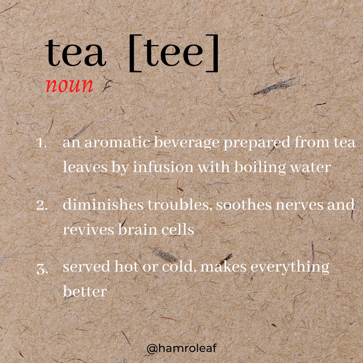 HamroLeaf's tweet photo. What Exactly Tea Is? 

Have a look 👇👇👇👇
.
.
.
.
.
.
.
.
#chai #herbaltea #favorites #teaporn #teaism #tealovers #selflove #health #healthylifestyle #healthy #teatime #teatime #lifestyle #teatime #teaism #herbalte #teayoga #hamroleaf #hamrotea #booklover https://t.co/OhAbMF7gau