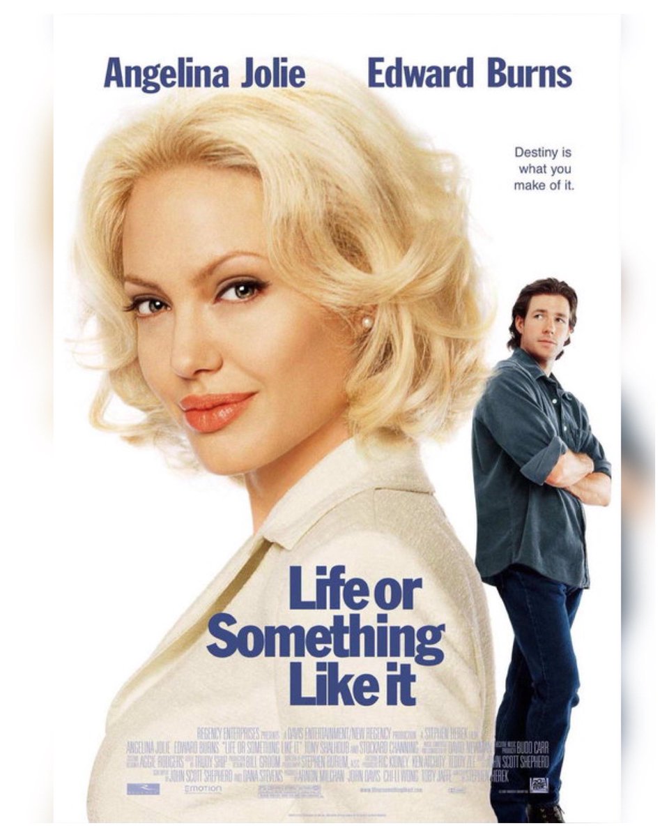 20 Years #LifeOfSomethingLikeIt Starring: #AngelinaJolie #EdwardBurns #TonyShalhoub #ChristianKane #JamesGammon #MelissaErrico #StockardChanning Directed By: #StephenHerek 
 
#WreckLeaguePodcast