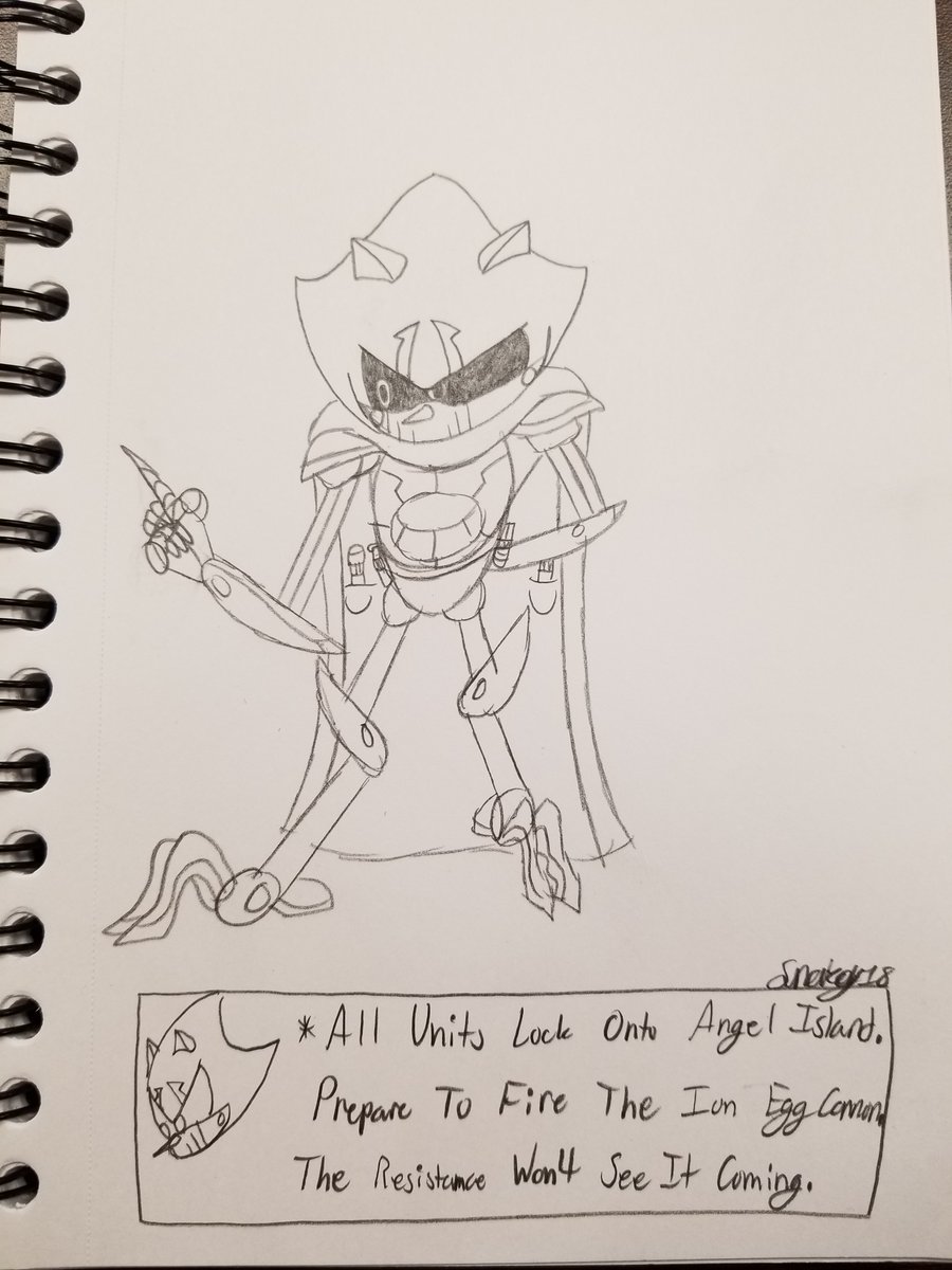 Snakey181's tweet photo. Since I forgot to post this a long time ago, here's something I made in late 2019 that I'm very proud of! Meet General Metallos, the Metal Sonic/General Grievous fusion! He's a ruthless, strategical, and murderous Villain. #Snakey18 #Metallos #GeneralMetallos #Fusion https://t.co/BmCAIdhjbX