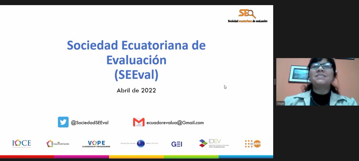 IOCE_eval's tweet photo. 🔰En vivo ahora: Sociedad Ecuatoriana de Evaluación (@SociedadSeeval #SEEval) Presentación del Portafolio de Proyectos del #VOPEBootCamp
Ver en vivo: https://t.co/DcYGE2JHdi
Descarga el programa completo y regístrate al evento de tu elección:
https://t.co/Vo5fN4SbLa https://t.co/Md2eoNK6Qc