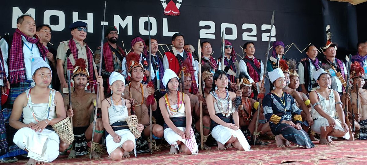 BasarGokar's tweet photo. Attended Moh-Mol Festival as Chief Guest at Rima -Putok Circle  of Changlag District on 25th April 2022.Moh- Mol festival is Celebrated by  Tangsas, which signifies end of an Agriculture  activity and beginning of crops season. https://t.co/UYvyazv73g