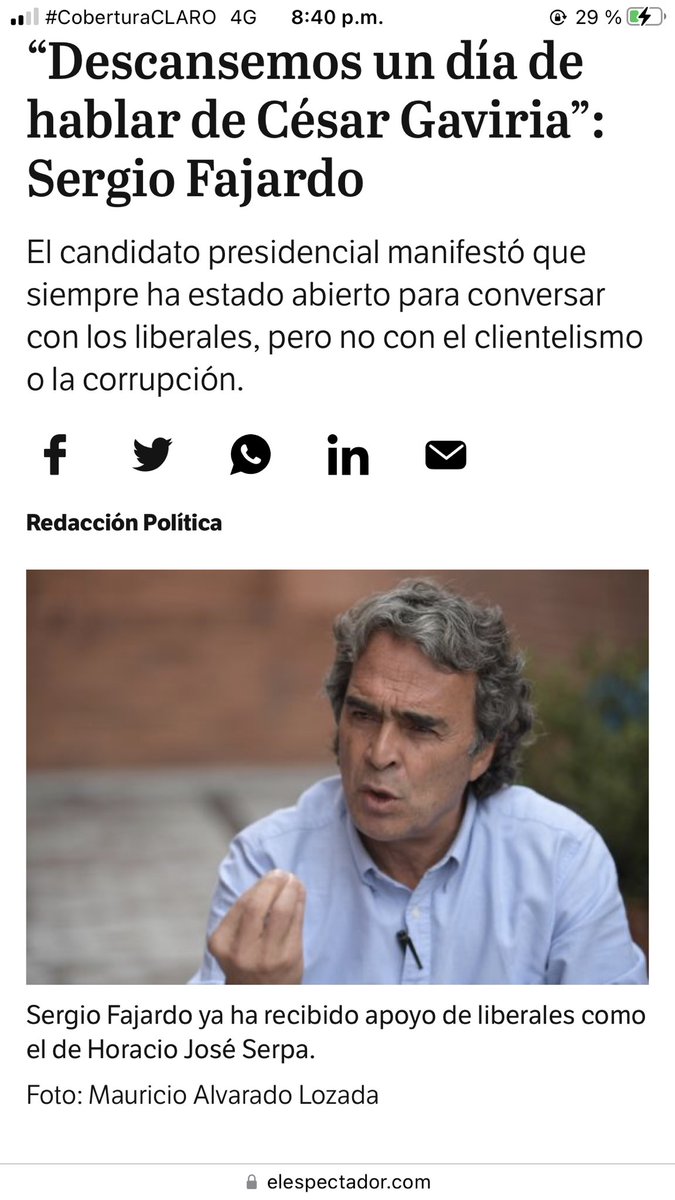 jesusperpi's tweet photo. Pdta: Revisen siempre quien fue coherente y quien desde el primer día rechazó el apoyo clientelista y corruptor de Gaviria. @sergio_fajardo es de lo bueno que nos queda en Colombia, un tipo con la altura y con los principios necesarios para gobernar a 🇨🇴 https://t.co/Fz2woxoKpH