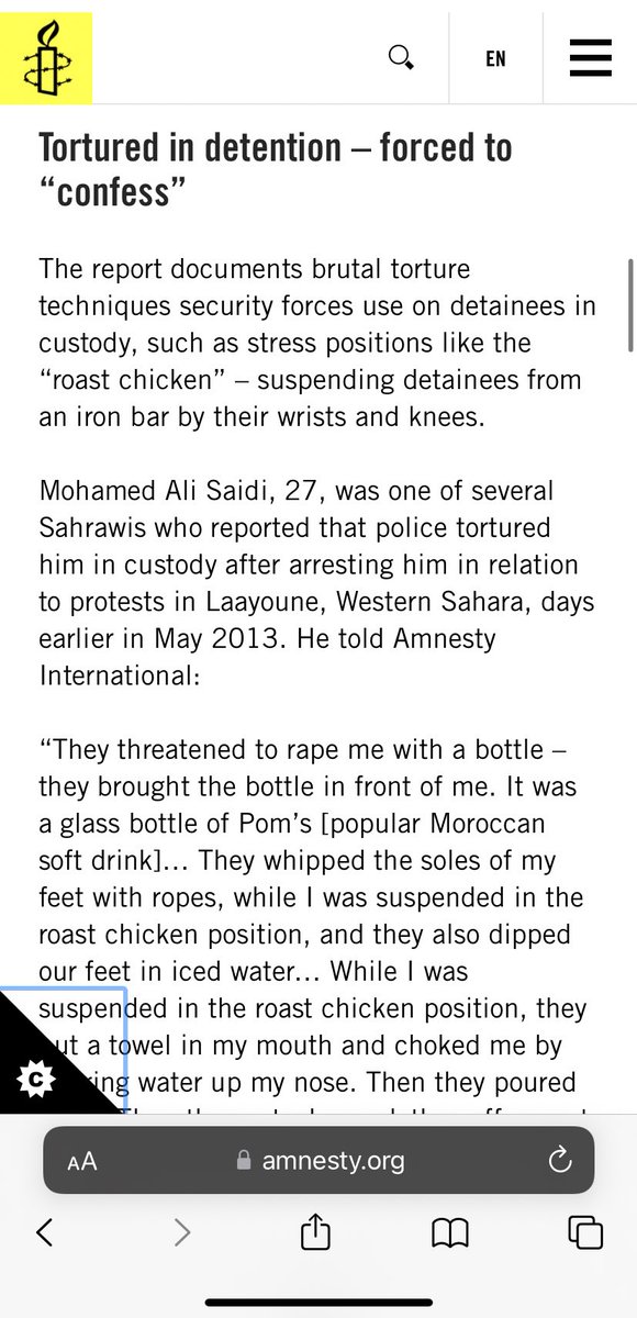 Hamrouki16's tweet photo. @mehdi_rocha Amnesty International confirme... on les fait assoir sur des bouteilles de Poms en verre 🍾 https://t.co/GXI3caNVk8