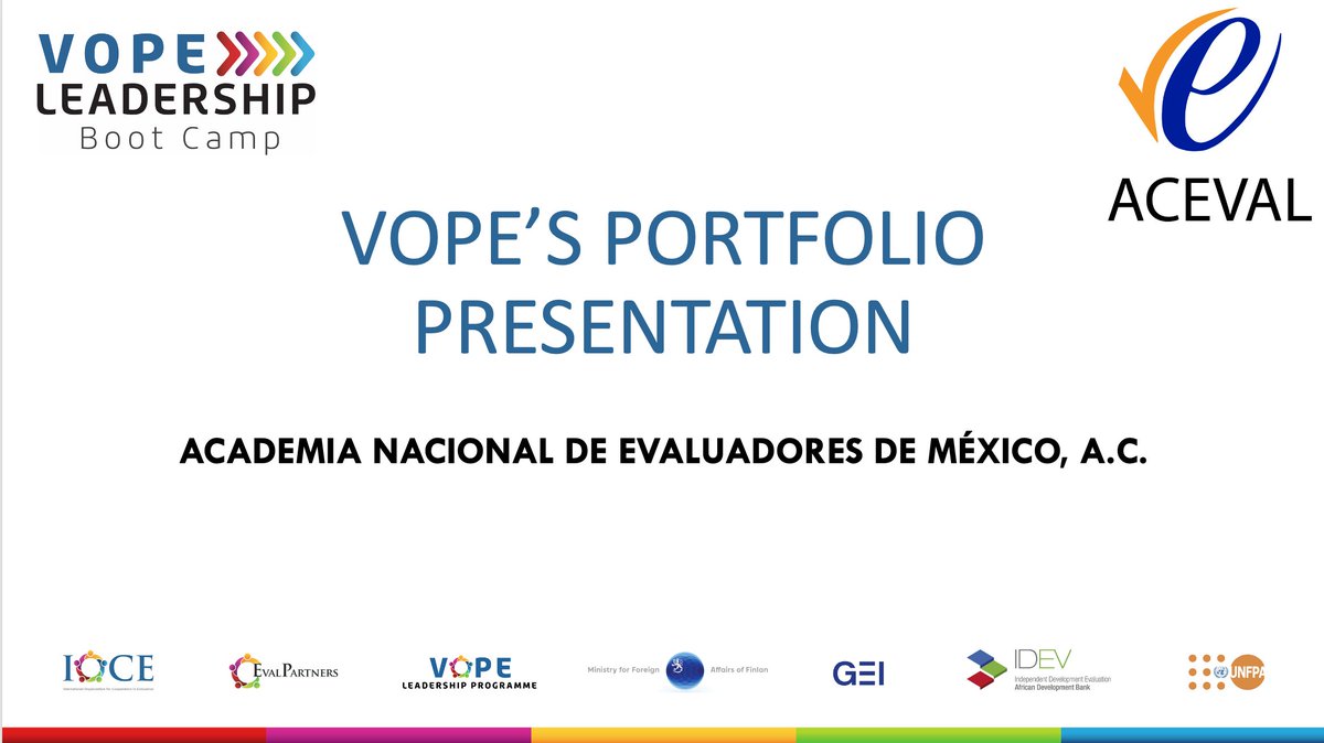 Acevalmx's tweet photo. ¡Y lo que viene! Muchísimas gracias por acompañarnos.

#bootcamp #IOCE #VOPEBootCamp  #JAVOPE #CADEA #RENECO #ReLAC_eval #VENEVAL #REPAE #REDMEBOL #REDHPRESS #EvalPerú  #SEEval #AproevalIbero https://t.co/rv1zTODv1I