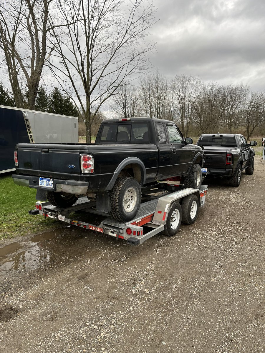 I now own a pickup, my first! ‘94 Ranger, 4.0, manual, 4x4. As you may have surmised from its presence on a trailer, it needs some TLC before it will be ready for hold-my-beer-grade sweet jumps