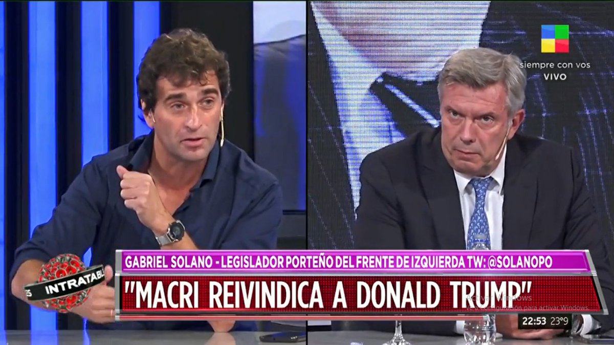 FdeIzquierda's tweet photo. @Solanopo "Milei como Macri están con Trump. Son peligrosos. Milei es peligroso y tiene ideas fascistizantes y la juventud compra ese discurso por el fracaso de todos los gobiernos.” @solanopo #Martesintratable https://t.co/Sx1f72rakb