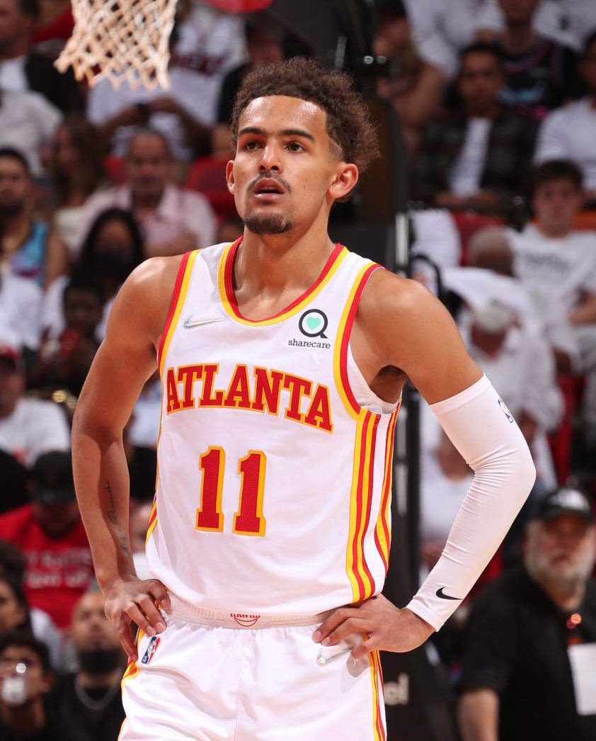 TheDunkCentral's tweet photo. Trae Young in the first round vs Miami: 

15.4 PPG
31.9% FG
18.4% 3PT 
30 turnovers https://t.co/dF2UqQTnOb