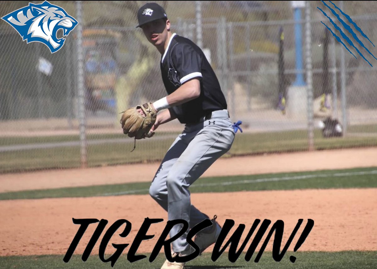 DWUBaseball's tweet photo. Tigers win 11-1, Logan Davis with the complete game win on the mound! https://t.co/BpCV2McmMA