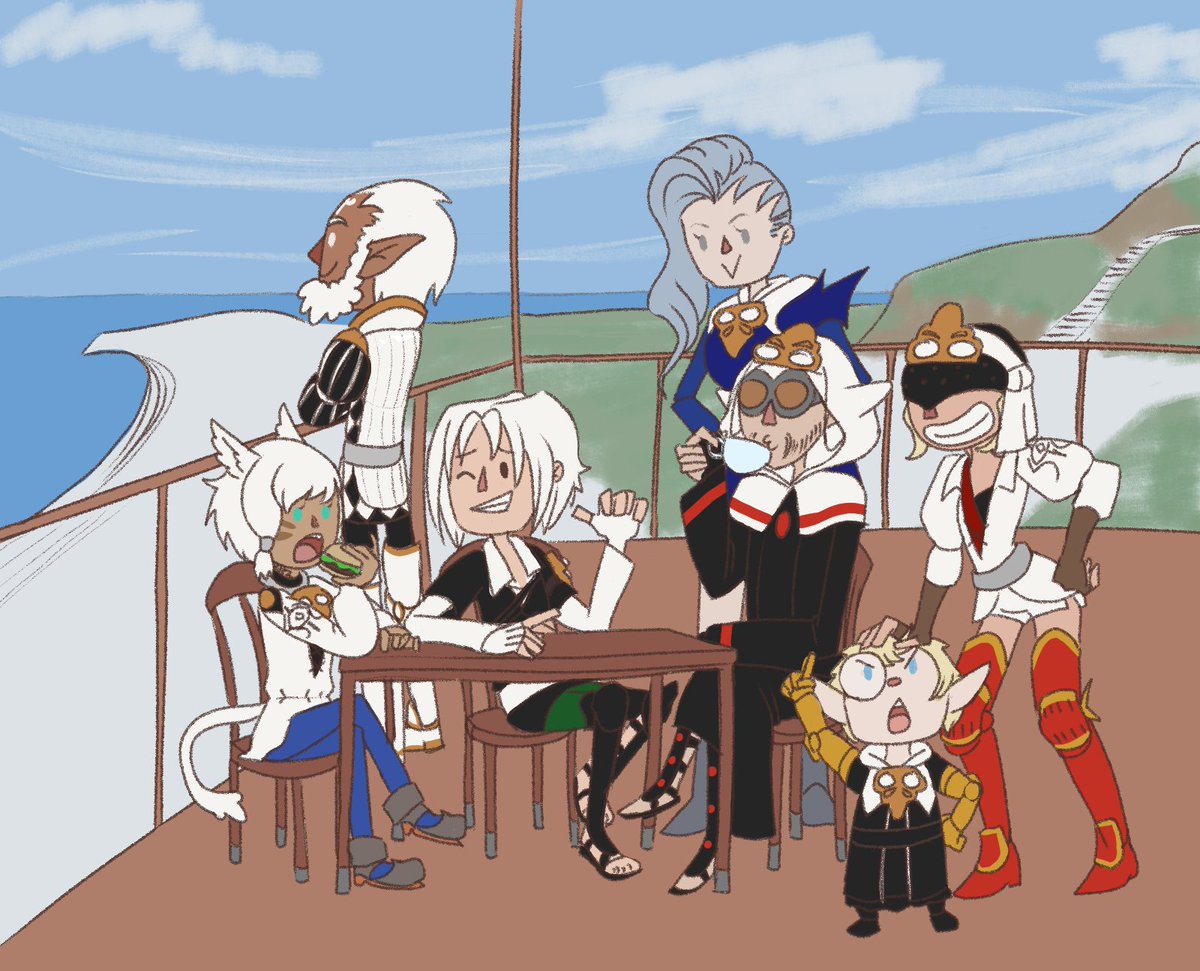 AyatheSmall's tweet photo. Did a little doodle of the OG Eorzean Protection Force (Circle of Knowing), hangin' out in Sharlayan <3
#FFXIV #FF14 #FinalFantasy https://t.co/FBS7Bzbdrr