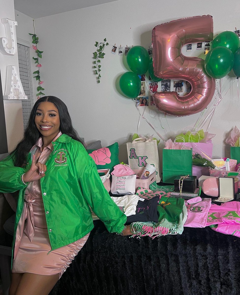 In AKAland my sisters know me as Poi5ed and Qualified because I stay on my P’s and Q’s! So proud to announce that I am now a woman of Alpha Kappa Alpha Sorority, Incorporated💗💚 #1908 #AKA #PhirstDayout #PrettyGirls