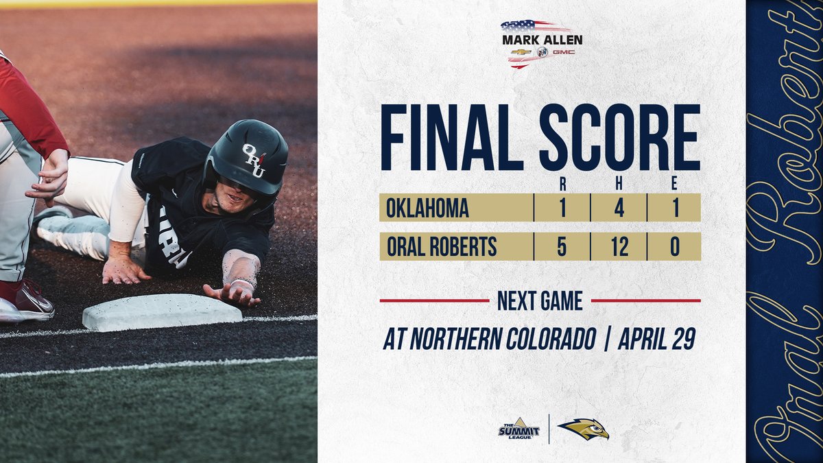 ORUBaseball's tweet photo. Great night in Tulsa! #ORUBase https://t.co/5I52oQgNvN