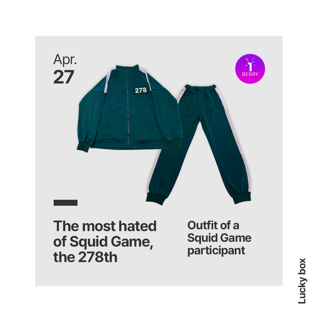 BERRYSTORE4's tweet photo. #berrystore #funation #SquidGame #luckybox
Jahyeong Gwak acted as the mean character which is the participant number 278 in the Netflix original and popular show “Squid game”.
Check out his outfit on Berry Store in the Lucky Box section right now. https://t.co/bxI2NYyqZZ