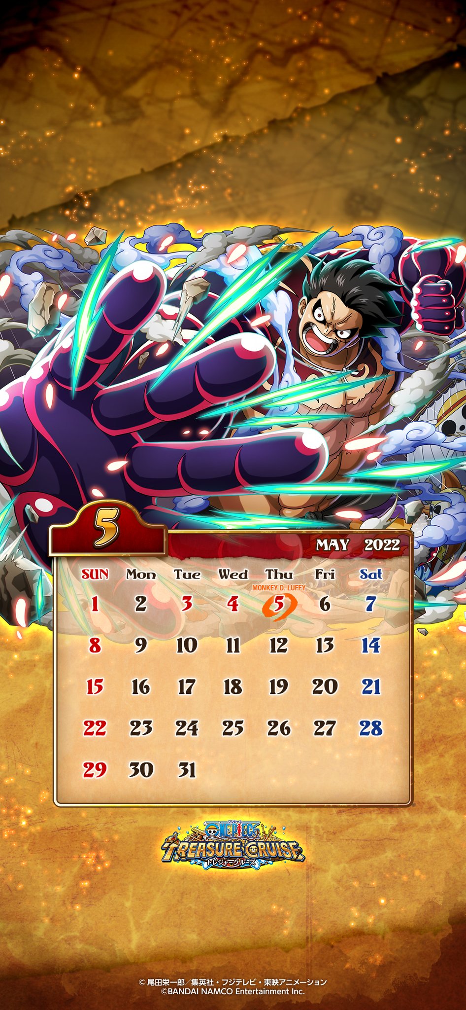 ONEPIECE トレジャークルーズ オリジナル アクリルパネル ルフィ 非売品