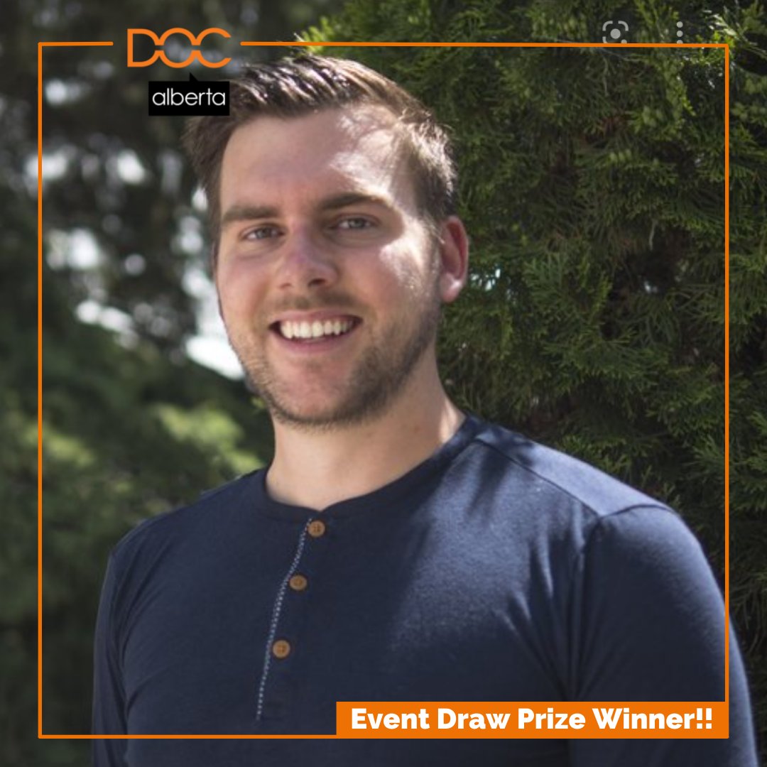 DOCorgAB's tweet photo. Congrats to our top draw prize winner Matt Dringenberg! Matt won the @hotdocs Unlimited online pass and will be available to attend the festival from home. The access this pass gives you is incredible. Consider getting one yourself! Congrats Matt! Enjoy the festival! #DOCalberta https://t.co/vMW4jjMmDy
