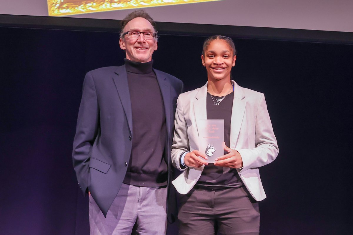 Congrats to Kendall, who won Most Inspirational accolades at the Howlin' Huskies awards tonight! #CAAHoops #HowlinHuskies
