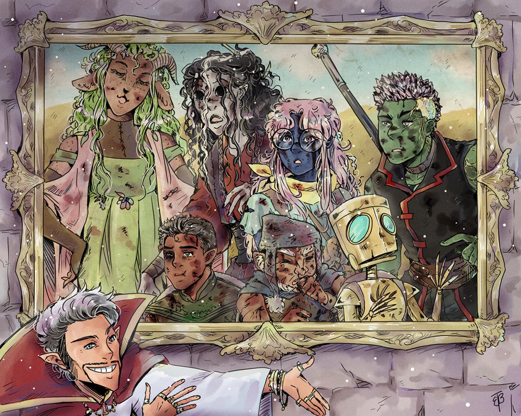 TriaElf9's tweet photo. Bells Hells' victory immortalized forever (or at least until another group wins) in all their... glory XD 
#CriticalRole #CriticalRoleSpoilers #CriticalRoleArt #CriticalRolefanart https://t.co/1E0RXVJzbe