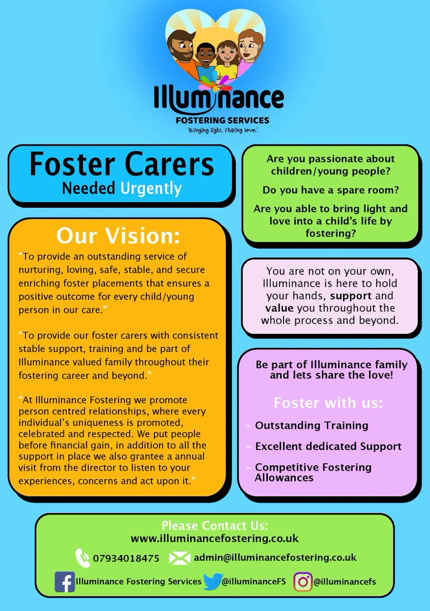 IlluminanceFS's tweet photo. “Children are the living messages we send to a time we will not see ”  Are you passionate about children and young people? Are you desirous of bringing light and love into a childʼs life? Then we would love for you to consider fostering  
@ https://t.co/AiLQyaoK8l

#fostercare https://t.co/HdZO7QKIZf