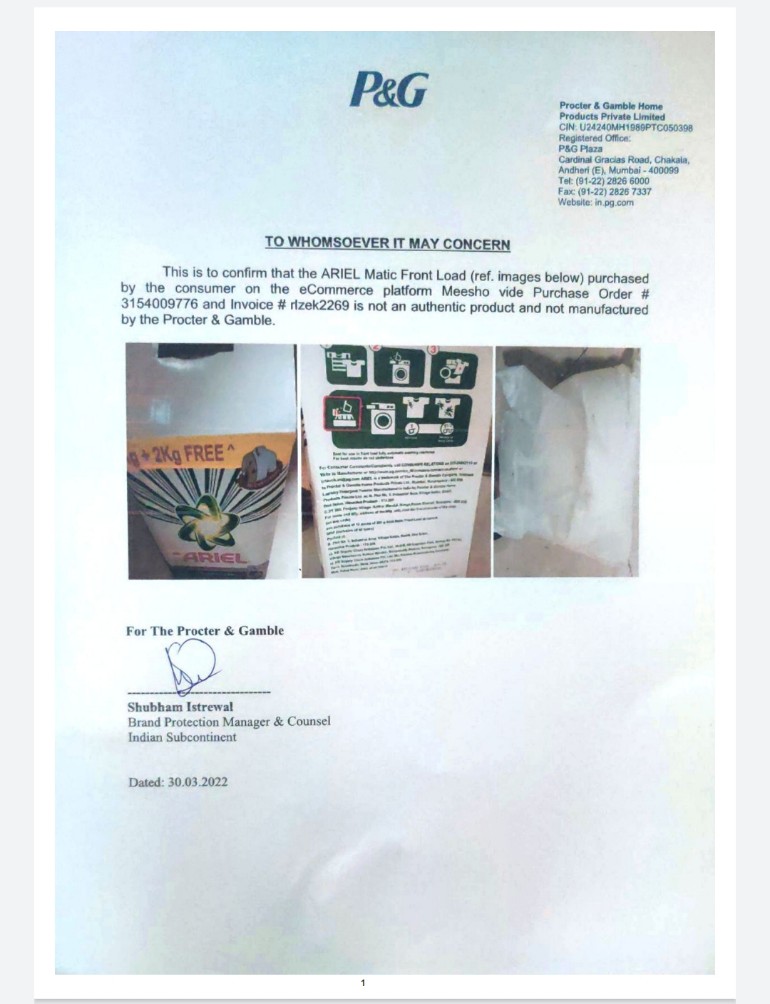 Khemka_RK's tweet photo. @meesho_support @Dilkashparwez10 Please confirm ur compassion policy to customer for supplying fake Duplicate Products. Do u pay money to vender for the supply of fake Products or u have looted public both the hand &amp; doing fraud with everyone. @viditaatrey @barnwalSanjeev @Meesho_Official @meeshotech https://t.co/Sf4x2TIIZR