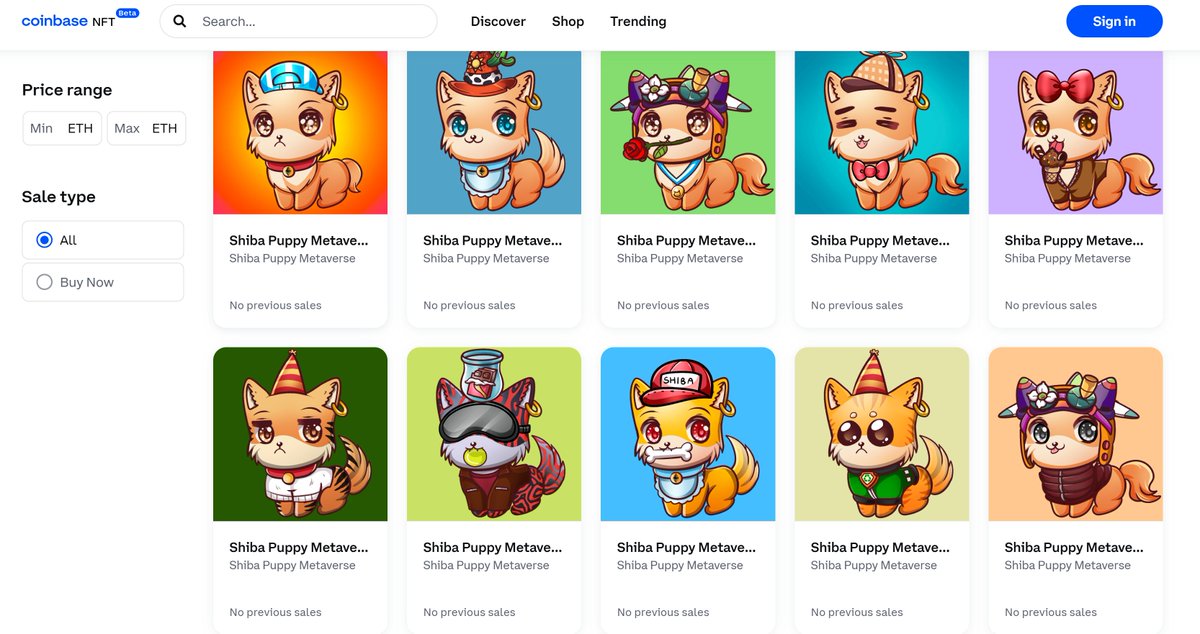 Hi Shiba Fam, Coinbase NFT platform has been Listed Shiba Puppy Metaverse NFT. Thanks Coinbase Team. 🚀

We are giving away 1 NFT Airdrop.
1⃣ Follow <a href="/Shiba_Puppy_NFT/">Shiba Puppy Metaverse Official 🐶</a> &amp; <a href="/JacksonB_NFT/">Jackson.eth</a> 
2⃣ RT + Like
3⃣ 3 Friends Tag

Join Discord Link on Bio
#Nfts <a href="/opensea/">OpenSea</a> #MAYC #BAYC #NFTdrops