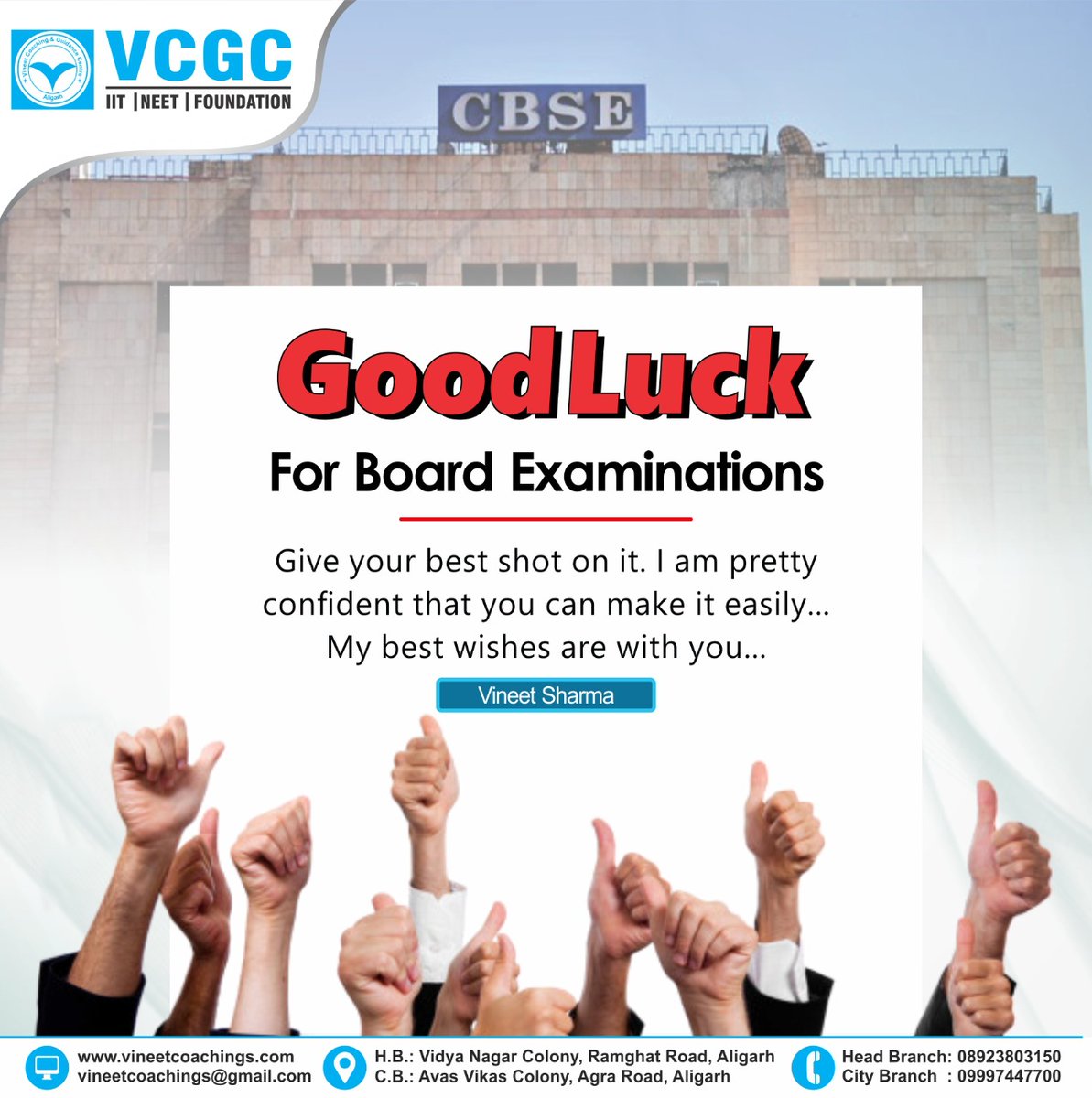 VCGC_Aligarh's tweet photo. Best wishes to all the students!!!
#VCGC https://t.co/BMsWc69llV
