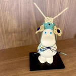 ムーミンの博多人形。水引の兜を被る姿が可愛すぎる。