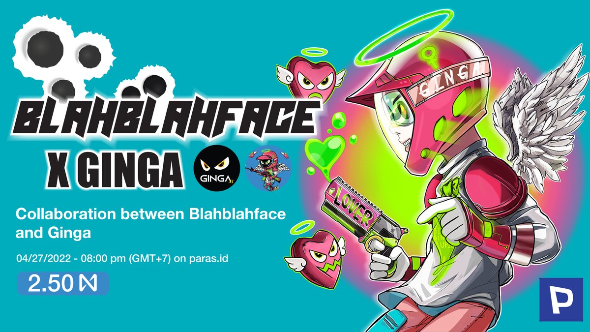 🔥Newdrop today🔥
BlahBlahface x GINGA
Collaboration between <a href="/BlahBlahfaceNFT/">BlahBlahFACE</a>  and <a href="/MGINGA11/">M.GINGA</a> 
04/27/2022 -08:00pm(GMT+7) on paras
paras.id/collection/bla…

#PARASnft #paras #nearNFTs #NFTCommumity #nft #NEARnft #NEARcollector #NFTThaicommunity 
<a href="/ParasHQ/">Paras 🟩🟧</a>