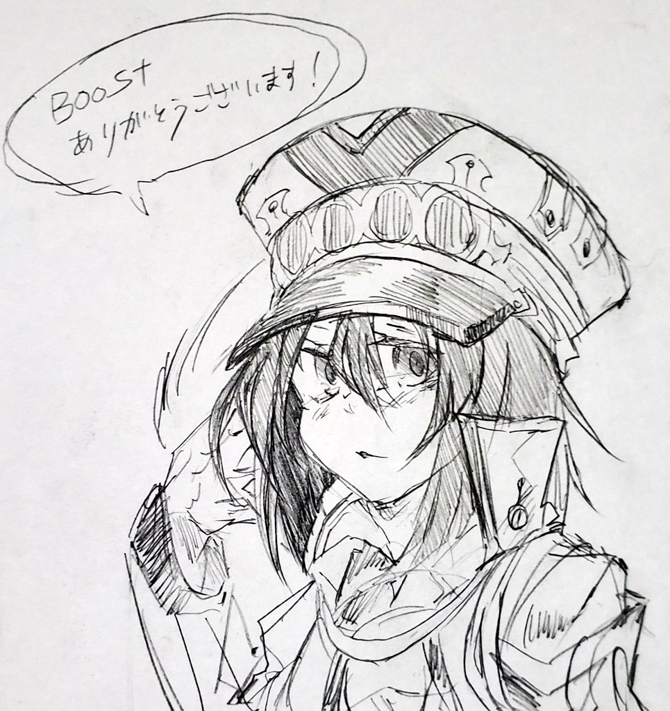 お礼のイラスト2種類です   軍曹めちゃくちゃ久々に描いたから折角なので載せる 
