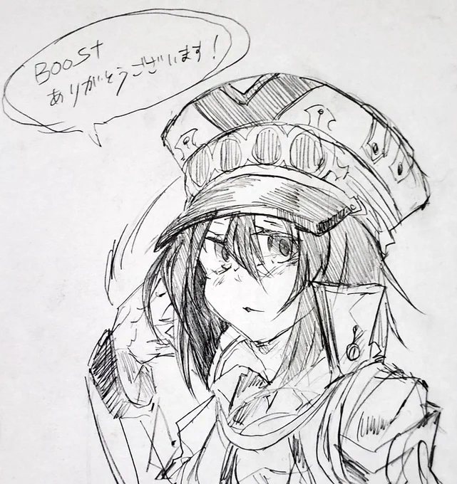 お礼のイラスト2種類です   軍曹めちゃくちゃ久々に描いたから折角なので載せる 