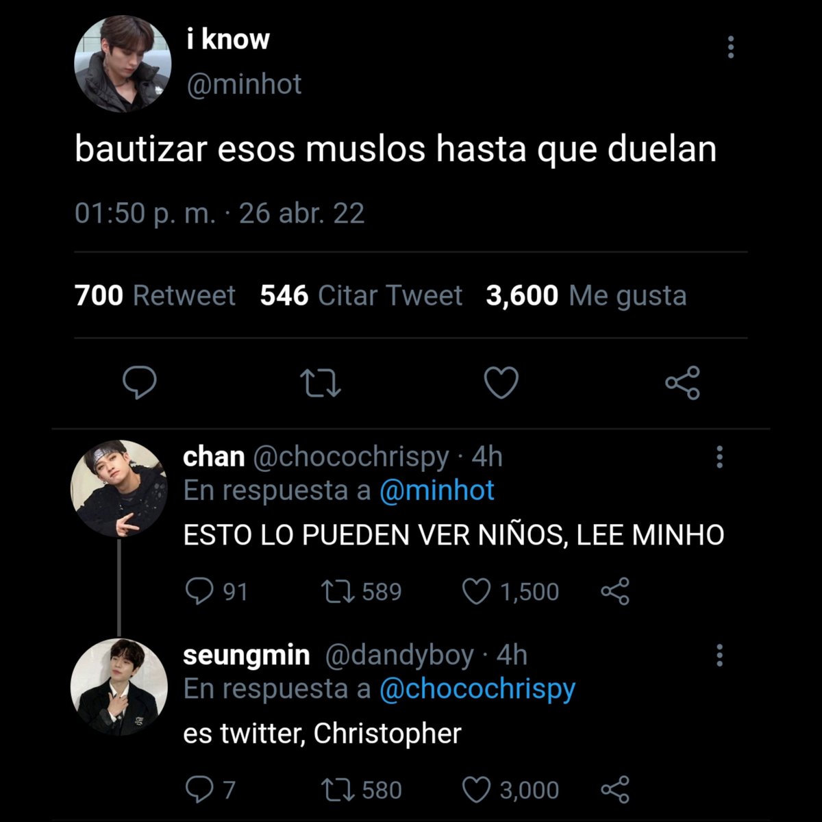 3rdlights's tweet photo. church - au minsung

Jisung, hijo de padres muy cristianos, apegado a su religión por conveniencia o miedo. Minho, hijo escondido del papa de la iglesia, lo cual le genera odio a todo lo que tenga que ver con el cristianismo.

"quedate en el suelo hasta que tus rodillas duelan" https://t.co/xxwwRvGxMq