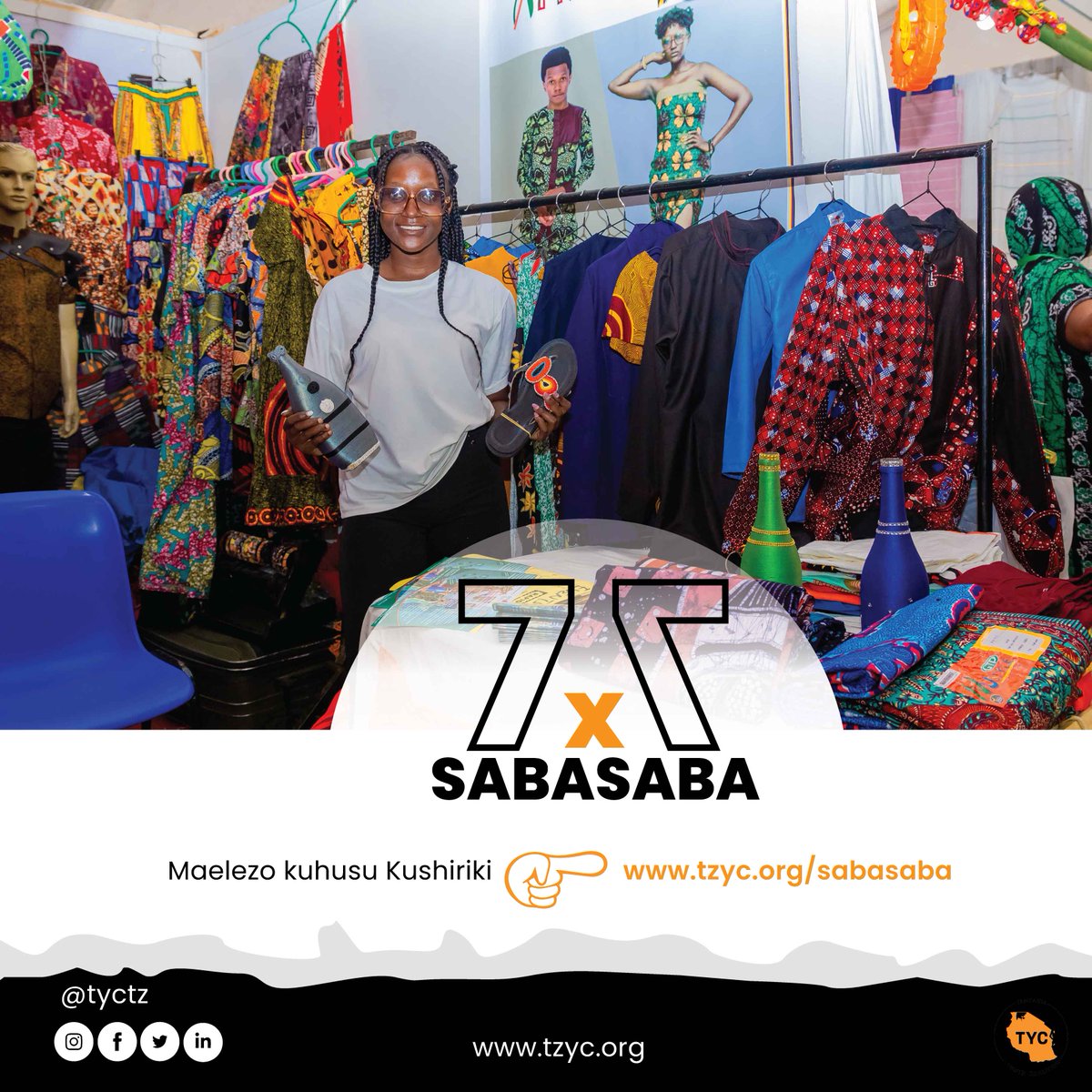 Twende zetu SABSABA na TYC.
Tusimame pamoja  kusaidia ukuaji na maendeleo ya biashara zinazomilikiwa na vijana.
Maelezo zaidi ya namna ya kushiriki find the link in bio.

#KIJANA JASIRIMALI
#SABASABA
#TYC2022