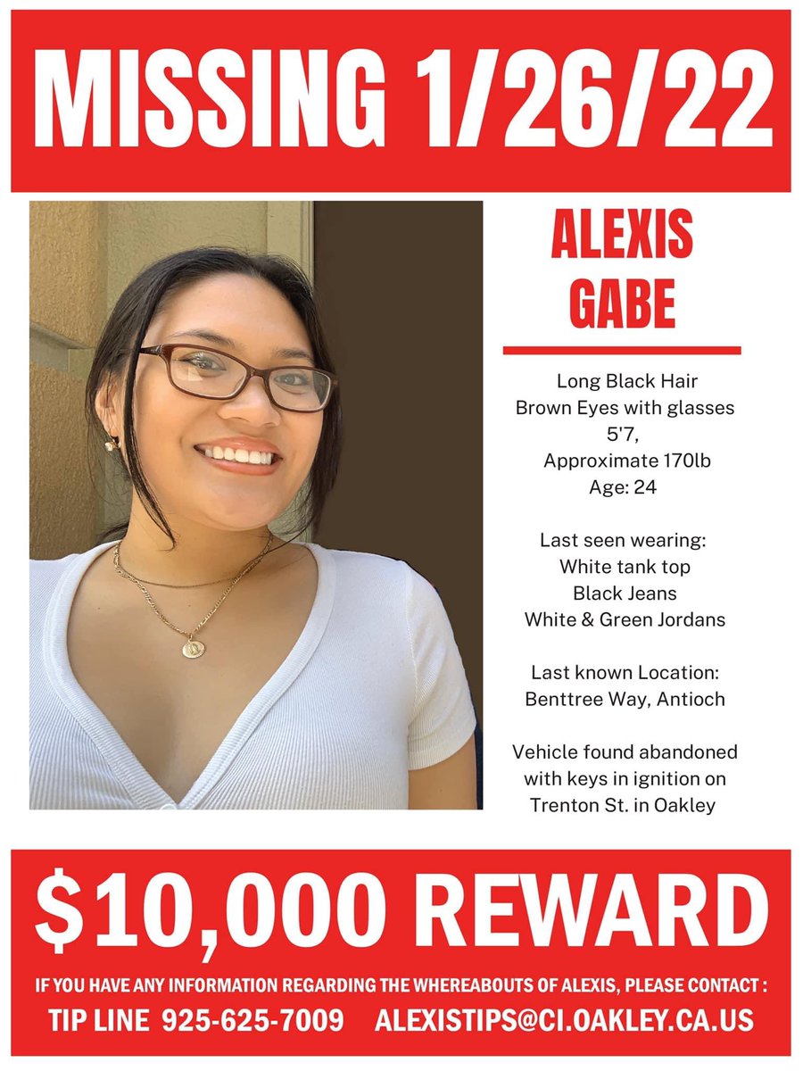 JRBphoto's tweet photo. ‼️#findalexisgabe #alexisgabe #oakley #antioch #bayarea #missingperson #missing #missingcalifornia https://t.co/L0PnxUD9gy