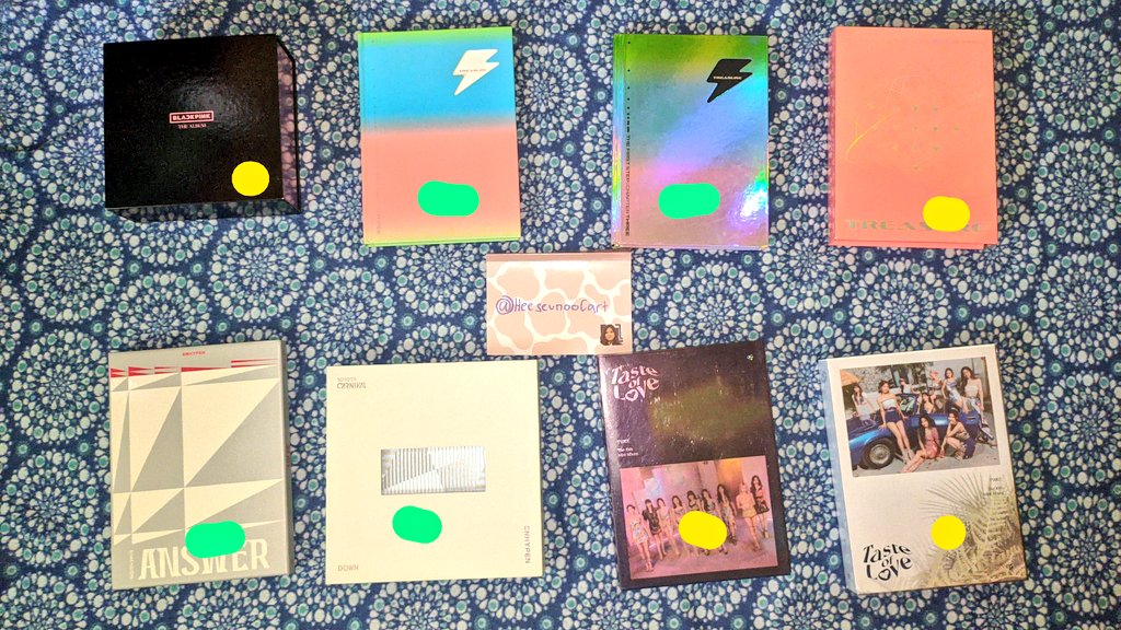 HeeseunooCart's tweet photo. Wts lfb ph unsealed albums

- Read Pinned Before you transac
- Onhand
- Pb + Cd + Ob
- Green 100 
- yellow 200
- Payo or 2days 
- gcash
- ggx

 🏷️Treasure effect chapter 3 Enhypen dimension answer border carnival twice taste of love blackpink the album https://t.co/mICIMgHIGz