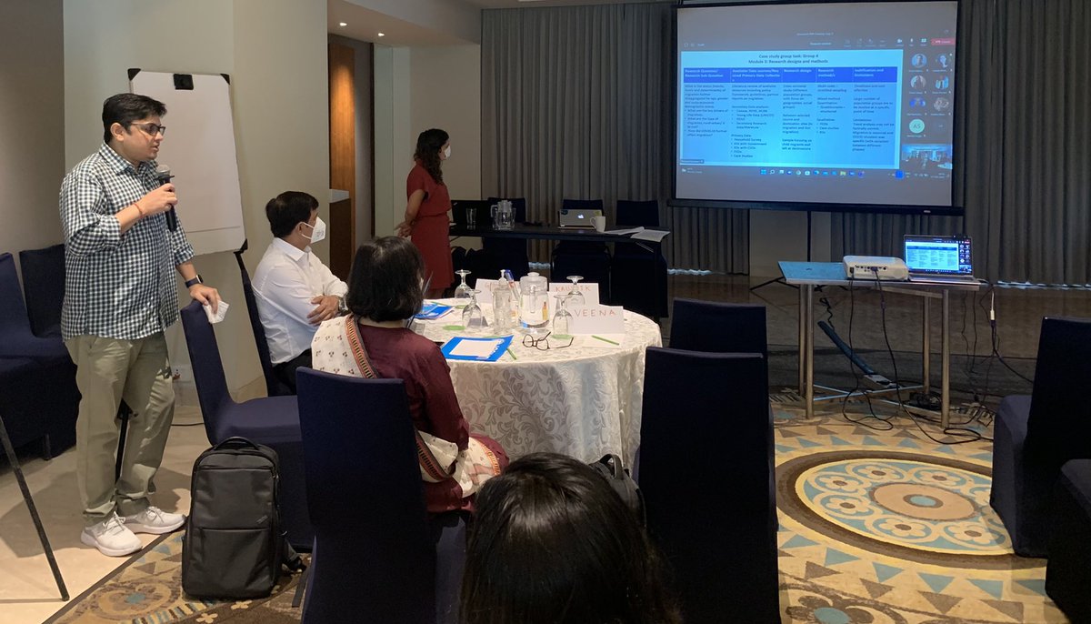 AtishayMathur's tweet image. Here we go! Day 3 begins with some #FilterCoffee and Soumen Ray from @UNICEFIndia presenting a research design him and his team members have developed. @Shiv_B @cpaladro @UNICEFInnocenti