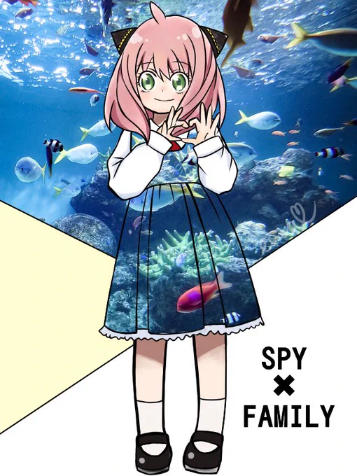 #SPY_FAMILY 
アーニャ(切り絵風のイラストです) 