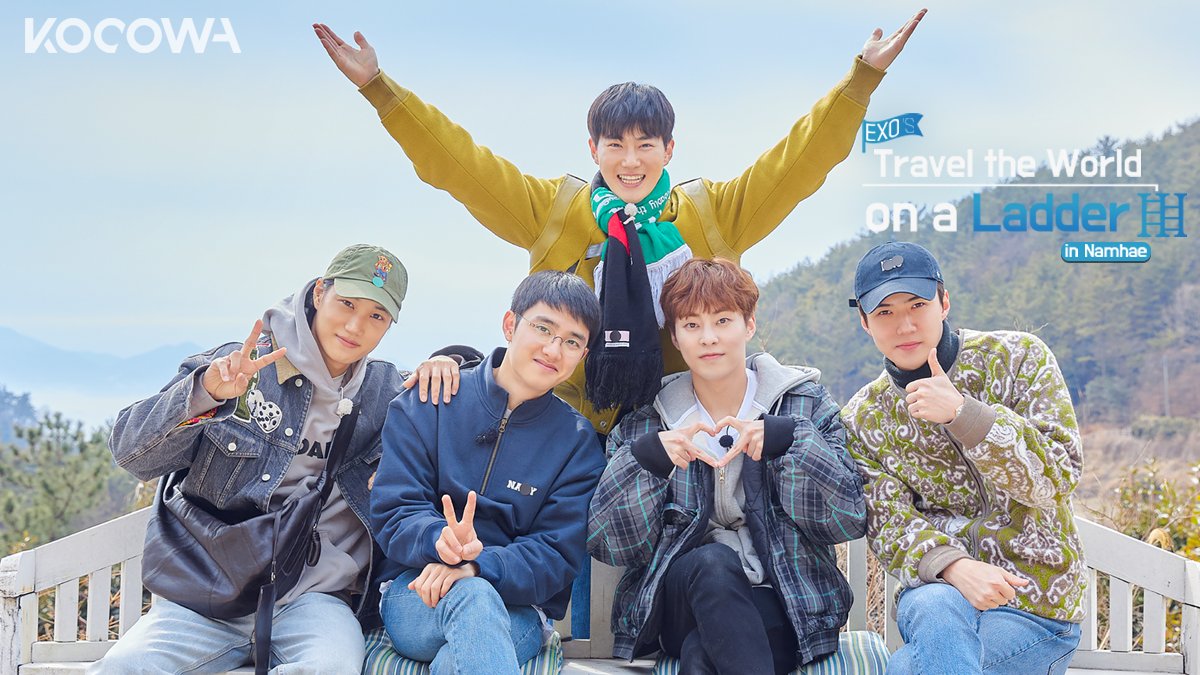 iconickdramas's tweet photo. EXO Travel The World on a Ladder season 3 is coming to @kocowa_official and starting on episode 7 the show will be broadcasted at the same time it will be available in Korea 🥳

#EXO #Suho #DO #Kai #Xiumin #Sehun  https://t.co/QXOK3urAAC https://t.co/AA3py9GkLM