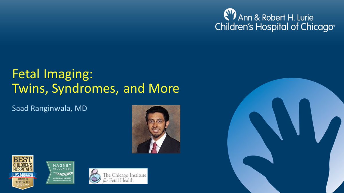 Ever wanted to learn more about fetal diagnoses in twins? Check out @SaadR and his lecture 'Fetal: Twins, Syndromes, and More' at 10:45 AM MST in Plaza Ballroom DE! #Imagingourfuture @LurieNeuroRads @NURadiology #fetalimaging