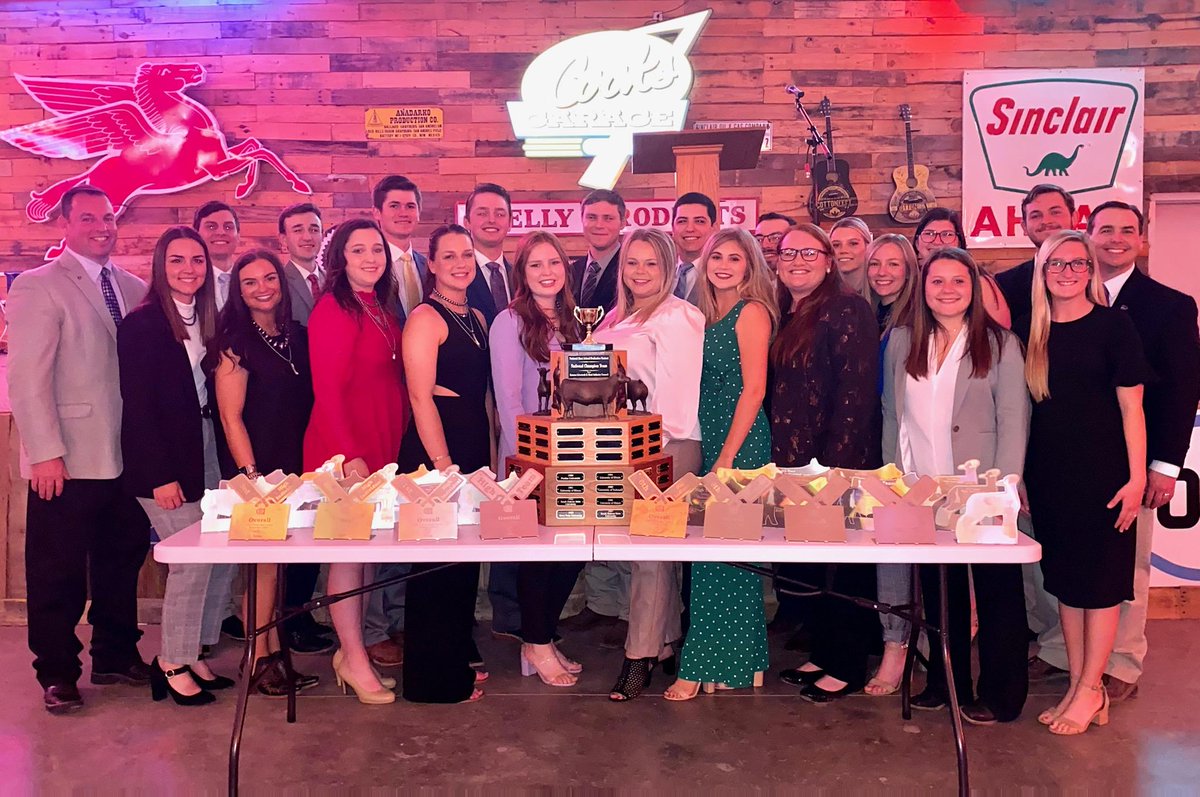 Congratulations to the K-State National Champion Meat Animal Evaluation Team! The team brought home this title after an impressive performance, winning almost every category in their national contest. Congratulations to the Team! #EMAW #GoCats