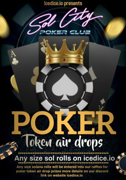 icedice_io's tweet photo. Winners announced everyday in our discord
airdropping $poker spl tokens daily from @SCPokerClub
any dice rolls on https://t.co/aERhuPxBps enters you in for a chance to win 🎲
@OnlyDice888
#solana
#icedice #poker #degen https://t.co/19GoawffGD