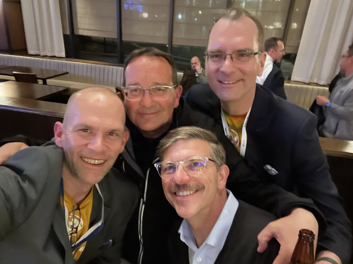 Some great times with <a href="/8of12/">August Jackson @8of12@techhub.social</a> <a href="/michelb2/">michelb2</a> and <a href="/ArikJohnson/">Arik Johnson</a> as we have a mini <a href="/TheCIFellows/">Council of Competitive Intelligence Fellows</a> gathering at <a href="/SCIP/">Strategic & Competitive Intelligence Professionals</a>’s #IntelliCon2022. Great friends, great times! #reinventCI