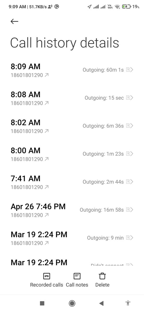 BankniftyHNI's tweet photo. @SBICard_Connect @arm_rao How pathetic service SBI card Have. My today call history which. 
SR No 1151858242969
Unnecessary charged 2 EMI after foreclosure https://t.co/2qQllojWp0