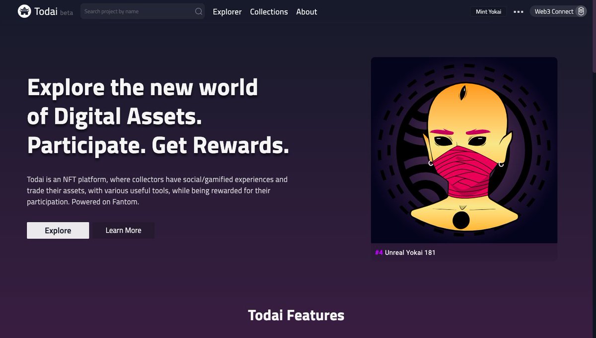 GuardianAudits's tweet photo. 🔹Todai World $FTM Spotlight

@todaiworld is bringing a whole new #NFT platform to #Fantom with:

🔵 Permissionless #NFT swaps

🔵 Collector profile customization 

🔵 NFT comment sections, rarity algorithms, and more! 🚀

#FantomNFT #FTMNFT #FantomSpace #FantomAlpha https://t.co/gbxCSo1Ne3
