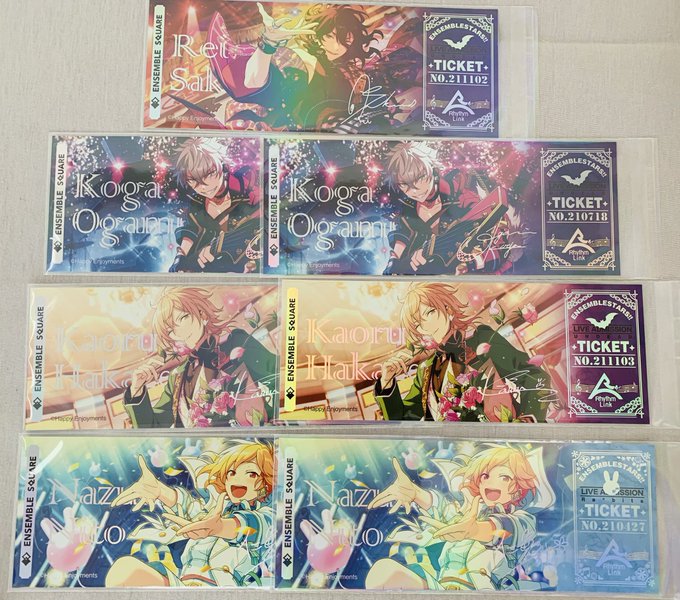 ホロチケ100枚買って出た推しこれだけですよ😭
5枚くらい来てる子もいれば1枚も来てない子もいる…
でも最推し2枚ずつ来てくれたから良しです👍💕 