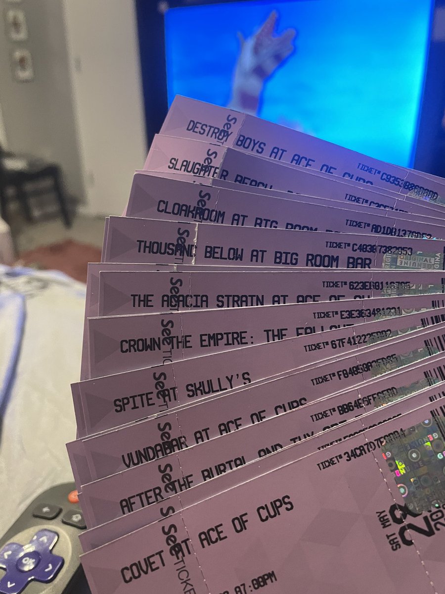 See you tomorrow. Let me know what songs you want to hear and keep an eye out for another ticket scavenger hunt 💕💕💕 (I am absolutely watching beetlejuice right now btw)