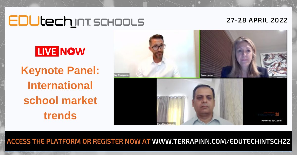 edutech_asia's tweet image. Now at #EDUtechIntSch
Keynote Panel: International school market trends
By leaders of @NISYangon #LighthouseLearning #PodarEducationNetwork #WellingtonCollegeChina

Watch the full panel discussion now 
Log on to the platform or get your free pass: bit.ly/3uFTXXg